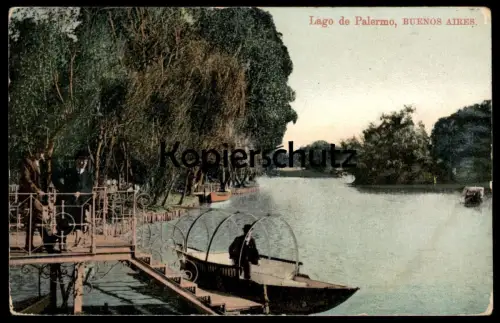 ALTE POSTKARTE LAGO DE PALERMO BUENOS AIRES ARGENTINA ARGENTINIEN Südamerika cpa postcard AK Ansichtskarte