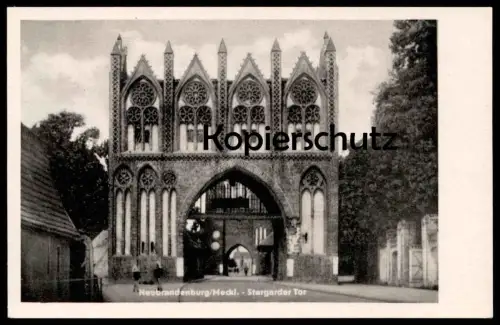 ALTE POSTKARTE NEUBRANDENBURG STARGARDER TOR Verlag R. Lederbogen Ansichtskarte AK cpa postcard