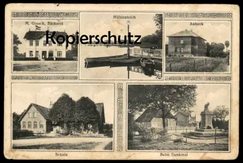 ALTE POSTKARTE GRUSS AUS BOKEL POST DAUENHOF AUBECK BÄCKEREI GREECK WESTERHORN HOHENFELDE Elmshorn Schleswig-Holstein
