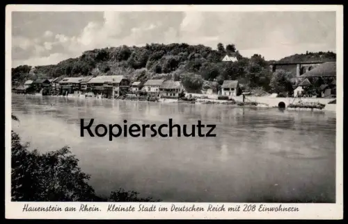 ALTE POSTKARTE HAUENSTEIN AM RHEIN KLEINSTE STADT IM DEUTSCHEN REICH 208 EINWOHNER LAUFENBURG Ansichtskarte postcard