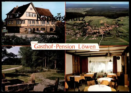 ÄLTERE POSTKARTE WILDBERG GASTHOF PENSION LÖWEN MIT OPEL REKORD SCHÖNBRONN KREIS CALW AK Ansichtskarte cpa postcard