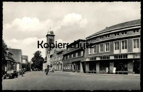 ÄLTERE POSTKARTE IBBENBÜREN GROSSE STRASSE TAXI Große Straße Auto car cab AK Ansichtskarte postcard cpa Ibbenbueren