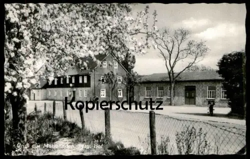 ÄLTERE POSTKARTE MARIALINDEN GASTHOF ZUM BERGISCHEN HOF Inh. Peter Kreuzer Baustoff Grosshandlung Autotransporte Overath