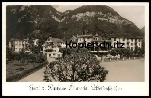 ALTE POSTKARTE WOLFENSCHIESSEN HOTEL & KURHAUS EINTRACHT Suisse Schweiz Switzerland Wolfenschießen cpa Ansichtskarte AK