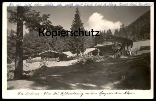 ÄLTERE POSTKARTE RUHPOLDING DIE RAFFNER-ALM IN DEN BAYERISCHEN ALPEN Unternberg Bayern Ansichtskarte AK cpa postcard
