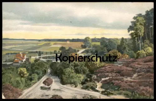 ALTE POSTKARTE AUS DER NORDWESTDEUTSCHEN TIEFEBENE IN DEN DAMMER BERGEN BERGE bei Damme Steinfeld Lohne Vechta Holdorf