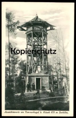 ALTE POSTKARTE AUSSICHTSWARTE AM TEMMERKOGEL BEI KITZEK STEIRISCHER GEBIRGSVEREIN Kitzeck Steiermark Leibnitz Austria AK