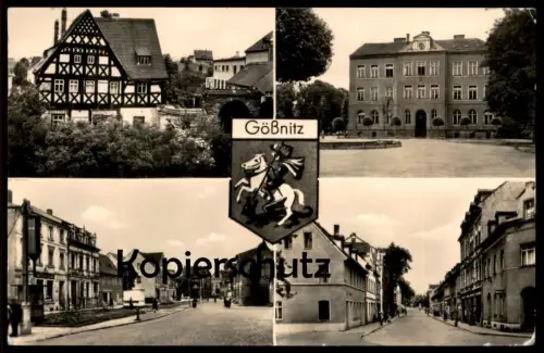 ÄLTERE POSTKARTE GÖSSNITZ THÜRINGEN FACHWERK Wappen Gößnitz AK Ansichtskarte postcard cpa