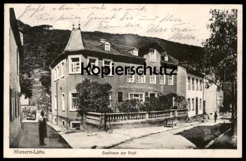 ALTE POSTKARTE NIEVERN LAHN GASTHAUS ZUR POST A. DEMARÉ BEI BAD EMS cpa postcard AK Ansichtskarte