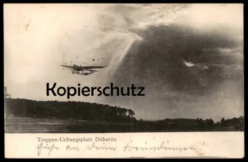 ALTE POSTKARTE TRUPPEN-UEBUNGSPLATZ DÖBERITZ FLUGZEUG Taube ? Plane Airplane Avion aircraft aeroplane postcard AK cpa