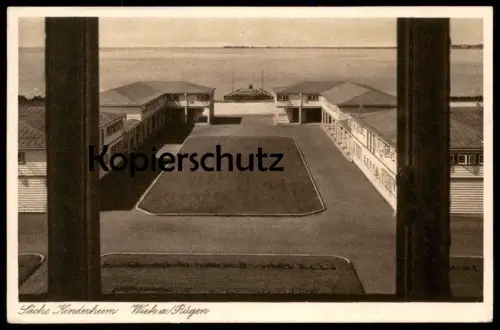 ALTE POSTKARTE WIEK RÜGEN SÄCHSISCHES KINDERHEIM DWB ARCHITEKT WALDO WENZEL architecture children's home postcard cpa AK