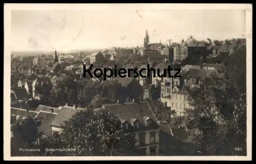 ALTE POSTKARTE PIRMASENS GESAMTANSICHT Kastanie AK Ansichtskarte cpa postcard