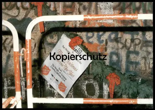 ÄLTERE POSTKARTE BERLIN GRAFFITY AN DER BERLINER MAUER CHUTE DU MUR WALL GRAFITTI SALVATION ARMY PEOPLE OF SONOMA COUNTY