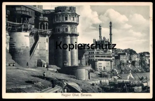 ALTE POSTKARTE NAGPUR GHAT BENARES Maharaja Ganges le Gange India Indien Ansichtskarte AK postcard cpa