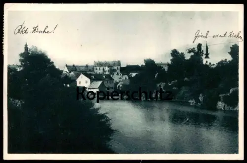 ALTE POSTKARTE GOSPIC POGLED S NOVCICE Gospitsch Goszpic greek chapel church Hrvatska Croatia Kroatien postcard cpa