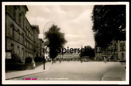 ALTE POSTKARTE OSNABRÜCK A-H-PLATZ MIT GERICHTSGEBÄUDE Gericht court AK Ansichtskarte cpa postcard
