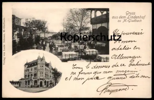 ALTE POSTKARTE GRUSS AUS DEM LINDENHOF ZU M.-GLADBACH MÖNCHENGLADBACH cpa postcard AK Ansichtskarte