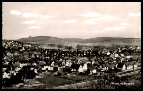 ÄLTERE POSTKARTE SINGEN BEI PFORZHEIM PANORAMA Totale Total mit Bahnstrecke railway track Ansichtskarte AK cpa postcard