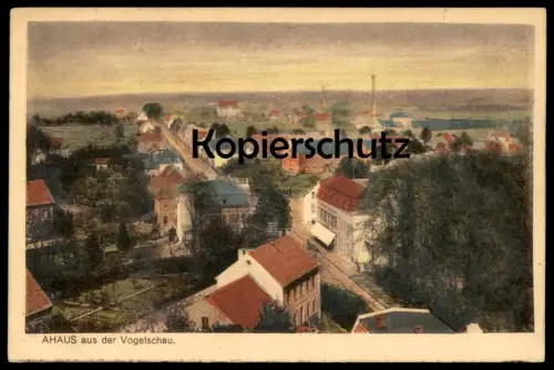 ALTE POSTKARTE AHAUS AUS DER VOGELSCHAU PANORAMA Totalansicht Total 1921 Ansichtskarte AK cpa postcard