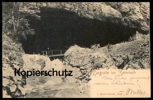 ALTE POSTKARTE LURGROTTE BEI SEMRIACH 1898 PEGGAU TANNEBEN cave Höhle Grotte Österreich Austria Ansichtskarte postcard
