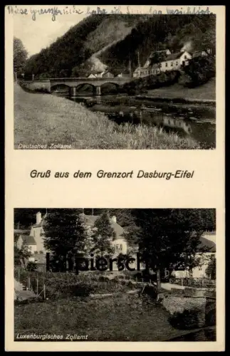 ALTE POSTKARTE GRUSS AUS DEM GRENZORT DASBURG EIFEL LUXENBURGISCHES ZOLLAMT LUXEMBURG Luxembourg Ansichtskarte postcard