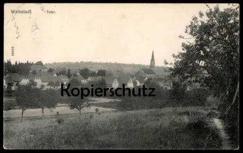 ALTE POSTKARTE WAIBSTADT TOTAL PANORAMA Gesamtansicht Totalansicht Ansichtskarte AK postcard cpa