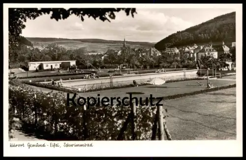 ÄLTERE POSTKARTE KURORT GEMÜND EIFEL SCHLEIDEN SCHWIMMBAD piscine swimming pool Bad cpa postcard AK Ansichtskarte