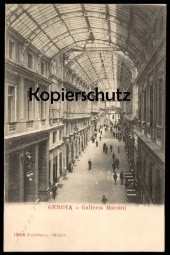 ALTE POSTKARTE GENOVA GALLERIA MAZZINI Genua Galerie Architektur architecture Italia Italien cpa postcard Ansichtskarte