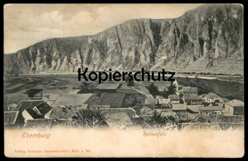 ALTE POSTKARTE EBERNBURG ROTHENFELS PANORAMA GESAMTANSICHT TOTAL BAD MÜNSTER AM STEIN AK Ansichtskarte cpa postcard