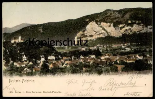 ALTE POSTKARTE DEUTSCH-FEISTRITZ 1902 PANORAMA Deutschfeistritz bei Peggau Graz Steiermark Austria AK cpa postcard