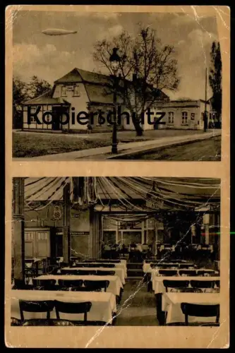 ALTE POSTKARTE RESTAURANT HAUS BRENSCHEDE BOCHUM BES. FRIEDRICH HARTMANN ZEPPELIN airship Ansichtskarte AK postcard cpa