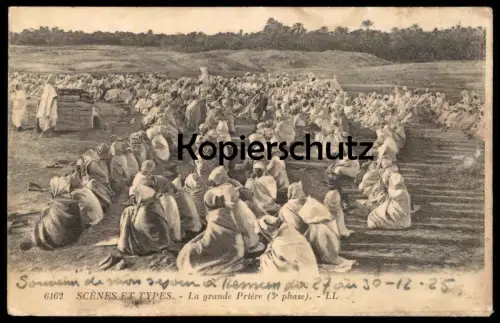 ALTE POSTKARTE SCÈNES ET TYPES LA GRANDE PRIÈRE 3E PHASE Tracht cpa postcard AK Ansichtskarte