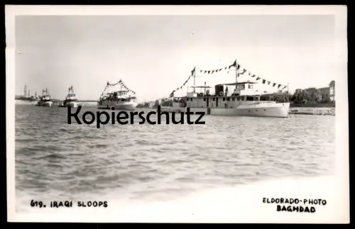 ALTE POSTKARTE IRAQI SLOOPS BAGHDAD Bagdad Irak Iraq Boot ship boat ships Schiff Schiffe Sloop Slup cpa AK postcard