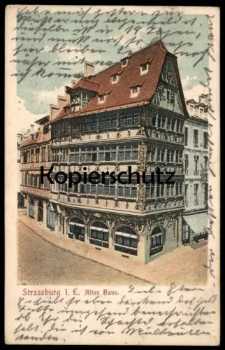 ALTE POSTKARTE STRASSBURG IM ELSASS ALTES HAUS KAMMERZELLHAUS KAMMERZELL old house cpa postcard Ansichtskarte