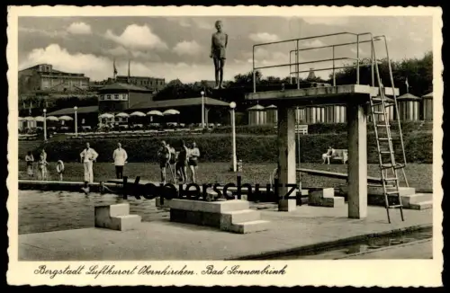 ALTE POSTKARTE BERGSTADT LUFTKURORT OBERNKIRCHEN BAD SONNENBRINK Schaumburg Bad Schwimmbad Freibad swimming pool piscine