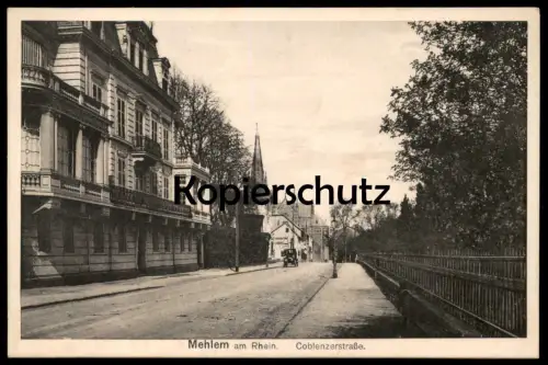 ALTE POSTKARTE MEHLEM AM RHEIN COBLENZERSTRASSE Coblenzer Koblenzer Strasse Koblenzerstrasse Bonn Ansichtskarte postcard