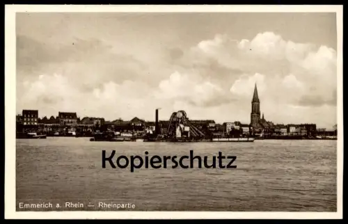ALTE POSTKARTE EMMERICH AM RHEIN RHEINPARTIE Ansichtskarte AK cpa postcard