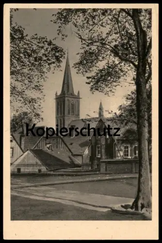 ALTE POSTKARTE BOCHUM ALTSTADT MIT PROPSTEIKIRCHE SONDERSTEMPEL KATHOLIKENTAG 1949 Kirche Ansichtskarte AK postcard cpa