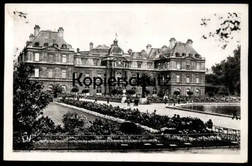 ALTE POSTKARTE EN VISITANT PARIS LE PALAIS DU LUXEMBOURG THE LUXEMBOURG PALACE cpa postcard AK Ansichtskarte
