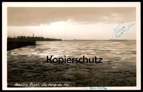 ALTE POSTKARTE BERLIN TEGEL LES BORDS DU LAC SEE EIS Havel cpa postcard AK Ansichtskarte