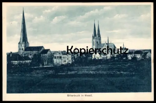 ALTE POSTKARTE BILLERBECK IN WESTFALEN PANORAMA GESAMTANSICHT TOTALANSICHT cpa postcard AK Ansichtskarte