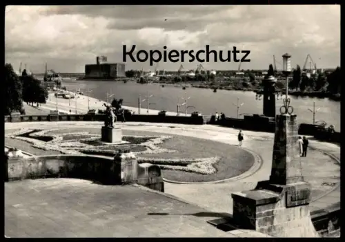ÄLTERE POSTKARTE SZCZECIN WIDOK Z WALOW CHROBREGO Stettin Hafen Polska Polen poland cpa postcard AK Ansichtskarte