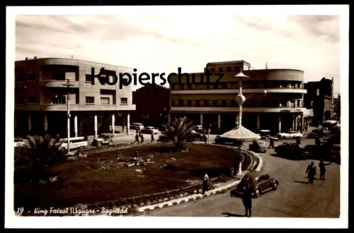ALTE POSTKARTE KING FAISAL II SQUARE BAGHDAD Bagdad Irak Iraq car Auto VW Käfer postcard cpa Ansichtskarte AK