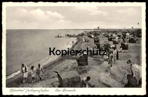 ÄLTERE POSTKARTE OSTSEEBAD HEILIGENHAFEN AM STRANDE STRAND INSEL-KAFFEE KÖHLER beach plage cpa AK postcard Ansichtskarte