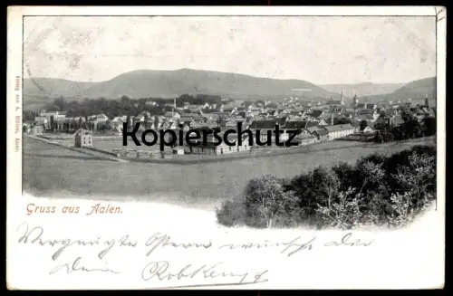 ALTE POSTKARTE GRUSS AUS AALEN GESAMTANSICHT TOTALANSICHT TOTAL PANORAMA cpa postcard AK Ansichtskarte