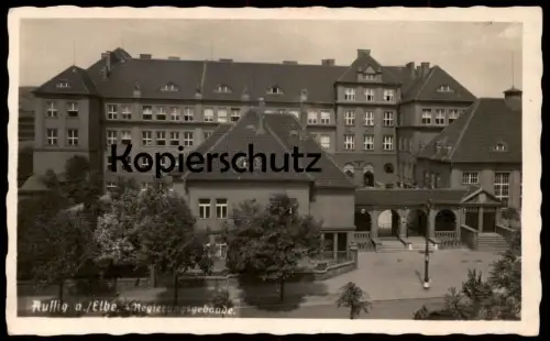 ALTE POSTKARTE AUSSIG AN DER ELBE REGIERUNGSGEBÄUDE USTI NAD LABEM cpa postcard Ansichtskarte AK