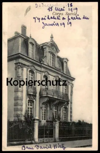 ALTE POSTKARTE MARBURG HAUS DES CORPS SUEVIA STRASSBURG Studentica Studentika cpa postcard AK Ansichtskarte