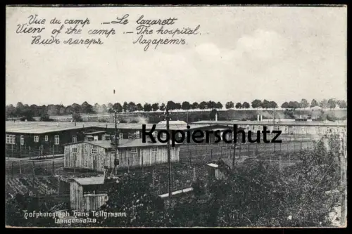 ALTE POSTKARTE VUE DU CAMP LE LAZARETT LANGENSALZA Camp de prisonniers Kriegsgefangenenlager Lager Hospital cpa postcard