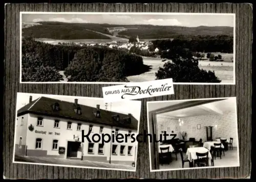 ÄLTERE POSTKARTE GRUSS AUS DOCKWEILER GASTHOF ZUR POST INH. H. SAXLER DAUN cpa AK postcard Ansichtskarte