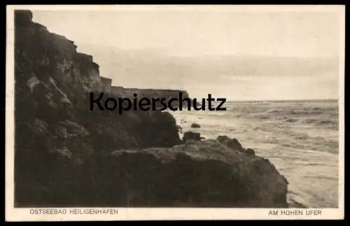 ALTE POSTKARTE OSTSEEBAD HEILIGENHAFEN AM HOHEN UFER Meer mer Baltique Baltic sea cpa AK postcard Ansichtskarte
